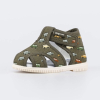 121067-71 оливковый туфли ясельная, малодетская Текстиль